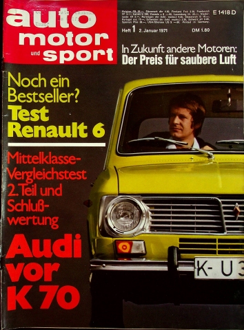 Deckblatt Auto Motor und Sport (01/1971)